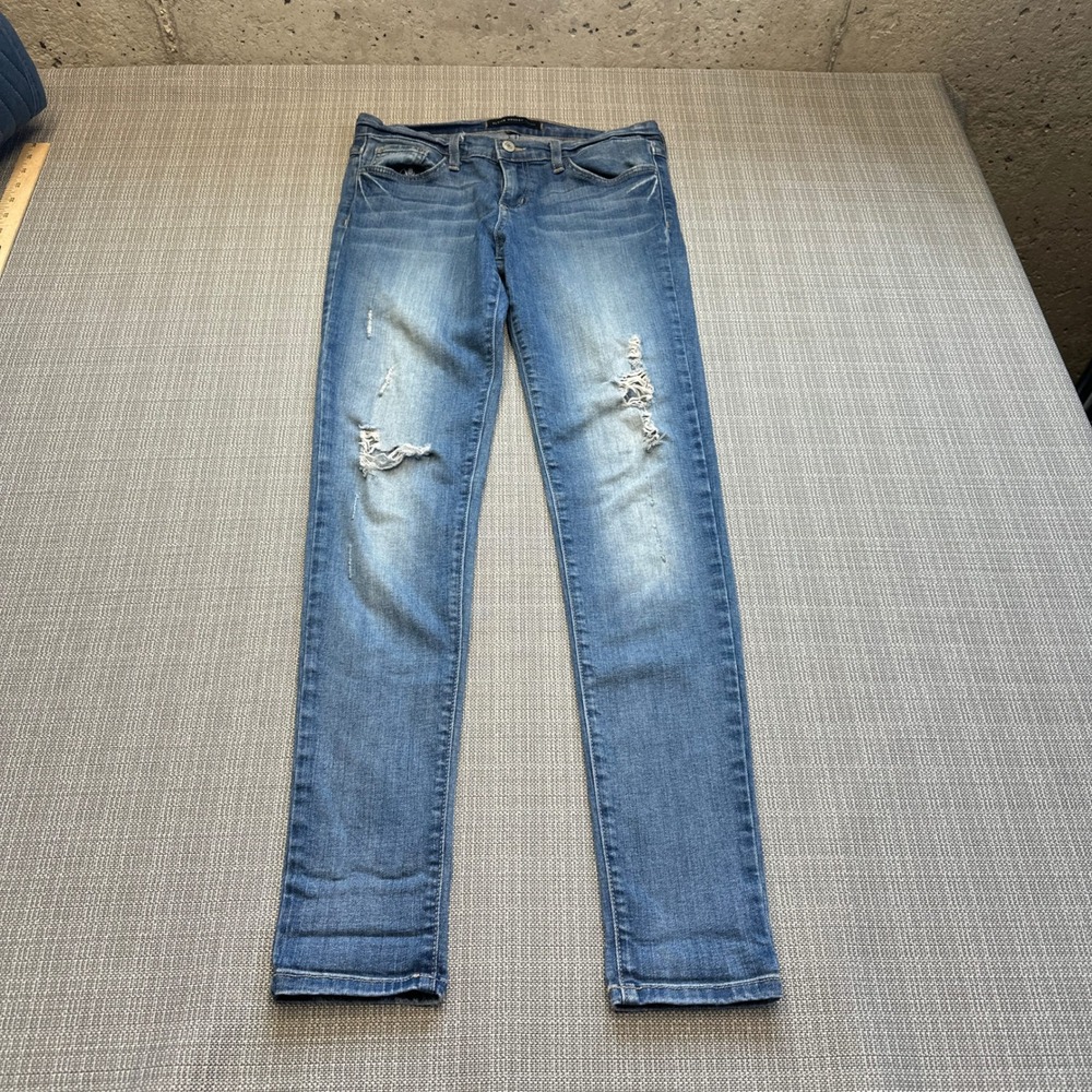 Flying Monkey Platinum‎ Distressed Skinny Jeans 27 Blue Low Rise *